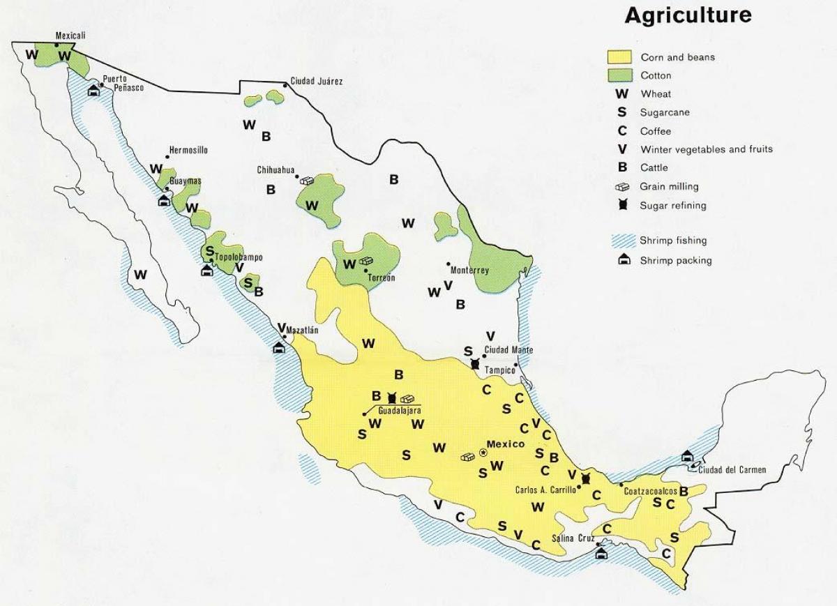 نقشه از مکزیک کشاورزی