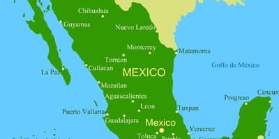 West coast of Mexico در نقشه