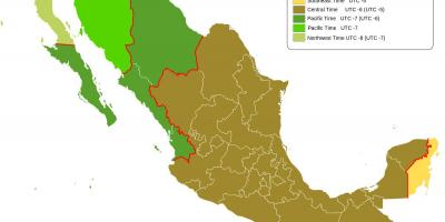 منطقه زمانی نقشه مکزیک