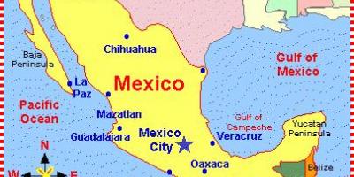 یک نقشه از مکزیک